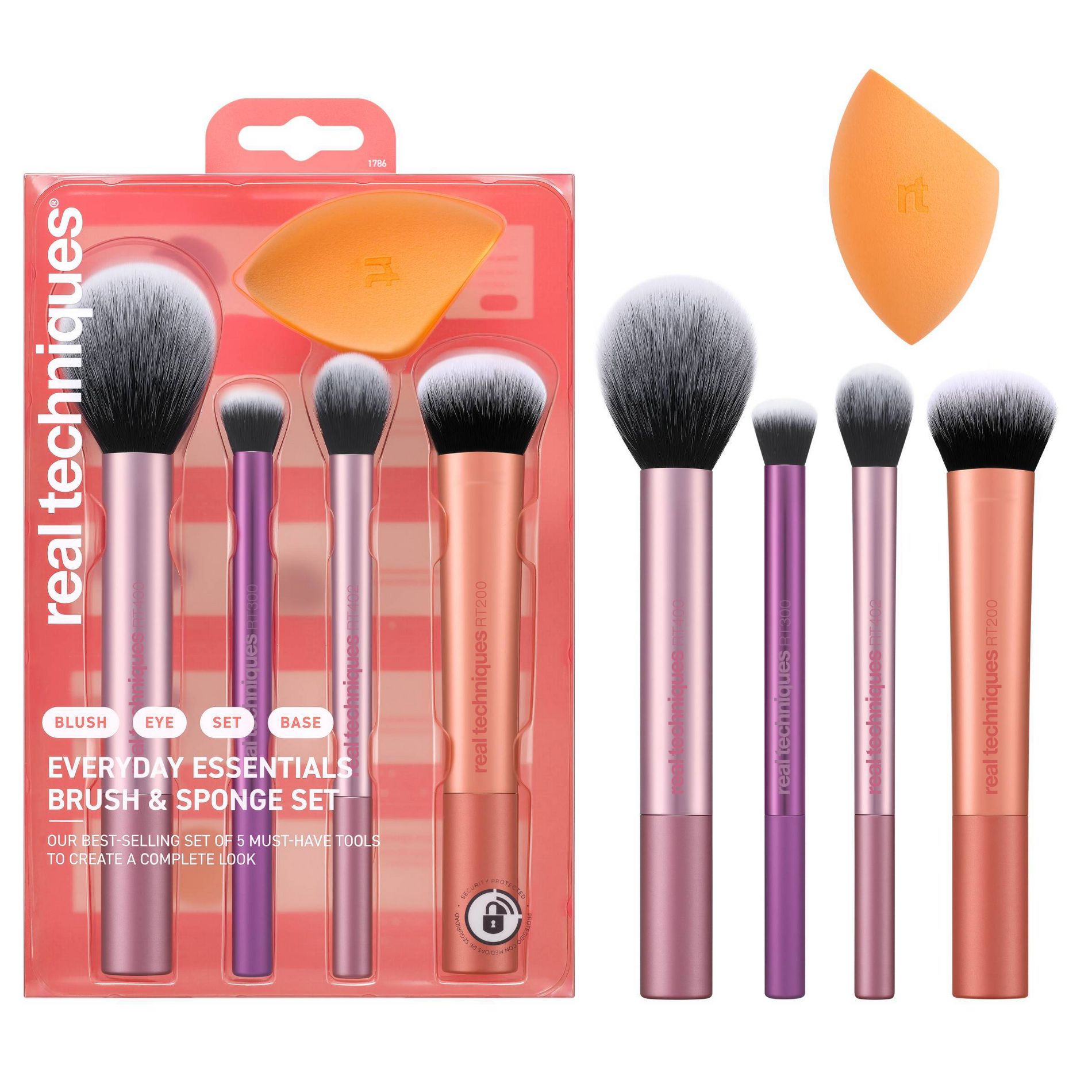 Real Techniques Everyday Essentials Makeup Brush Kit - 5pc