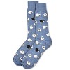 Memoi Men's Fluffy Sheep Bamboo Blend Novelty Crew Sock Denim Heather 10-13 - 3 of 4