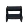 Vinyl Works 22 Inch Junior Resin Multi Purpose Home Garden Garage Spa and Hot Tub Steps, Black - 2 of 2