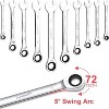 COZONY 20-Piece Ratchet Spanner Set — SAE 1/4-3/4" & Metric 6-19mm, Flex-Head 72 Teeth, Cr-V Steel with Tool Bag for Home & Car Repair - 3 of 4