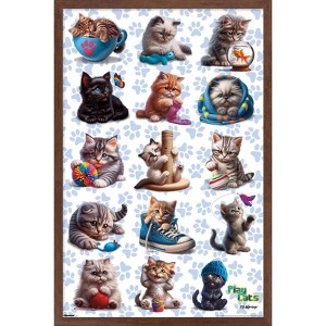 Trends International PD Moreno - Play Cats Framed Wall Poster Prints - 1 of 4