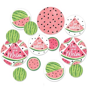 Big Dot of Happiness Sweet Watermelon - Fruit Party Giant Circle Confetti - Party Decorations - Large Confetti 27 Count - 1 of 4