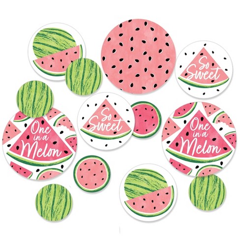 Big Dot of Happiness Sweet Watermelon - Fruit Party Giant Circle Confetti - Party Decorations - Large Confetti 27 Count - image 1 of 4