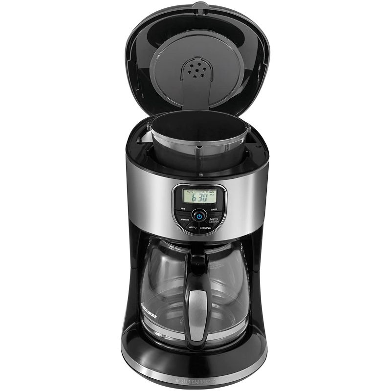Black and Decker 12 Cup Programmable Coffeemaker in Black and Silver, 4 of 6