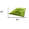 HomeRoots 5' X 7' Lime Green Shag Hand Tufted Area Rug - 3 of 4