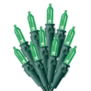 Celebrations LED Mini Green 100 ct String Christmas Lights 24.5 ft. (Case of 12) - 1 of 1