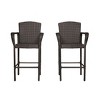 WestinTrends Outdoor Wicker Bar Stools Set of 2 - 2 of 4