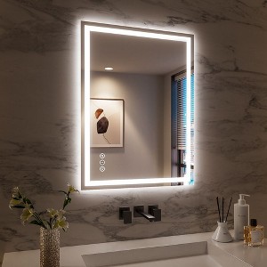 Sapphtopaz Frameless Bathroom Mirror, Smart Vanity Mirror Decorative Wall Mirrors for Bathroom, Over Sink, Bedroom - 1 of 4