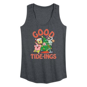 Women's - SpongeBob SquarePants - Good Tide Graphic Racerback Tank - 1 of 4