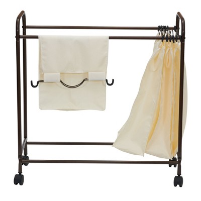Antique Bronze Quad Laundry Sorter with Removable Bags