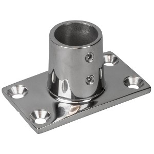 Seadog Rail Base Fitting Rectangular Base 90° 316 Stainless Steel - 1-7/8" x 3-3/16" - 1" Od - 1 of 1