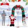 SEVOBAL Inflatable Holiday Decorations 8ft Christmas Inflatable Arch with Santa Snowman - Christmas Inflatable Outdoor Decor, Multi, 80.4"*32.4"*84" - 2 of 4