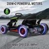 Kids Go Kart, Ride On Drift Kart with Dual 200W Motors, 24V Battery Powered Electric Drift Car, Outdoor 2-Speed Ride On Racing Toy - 4 of 4