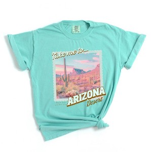 Simply Sage Market Women's Take Me To Arizona Short Sleeve Garment Dyed Tee - 1 of 2