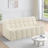 TiramisuBest Loveseats Sofa Bed with Pull-out Bed, Adjsutable Back and Two Arm Pocket,Grey - 3 of 4