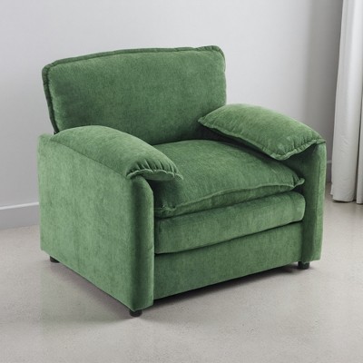 38" Chenille Oversized Lounge Armchair with Thick Cushions
