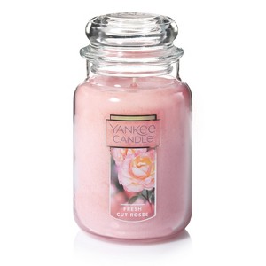 Large Fresh Cut Roses Jar Candle 22oz - Yankee Candle - 1 of 4
