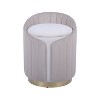 Sapphtopaz 1PC Modern Velvet Ottoman with Storage Round Upholstered Foot Stool with Tufted,Small Storage Ottoman for Living Room,Bedroom - 2 of 4
