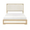 APRILSOUL Contemporary Natural and White Finish Bed Wooden Bedroom Furniture - 4 of 4