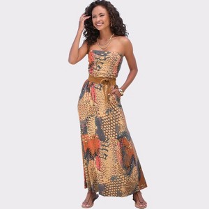 Women's Bandeau Maxi Dress - LASCANA - 1 of 4