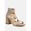 benicia elastic strappy block heel sandals - 2 of 4