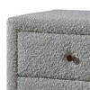 Royal Hampton 20 Inch Nightstand, 2 Drawers, Boucle Upholstery - 3 of 4