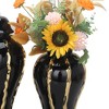 Gulches Elegant Black Ceramic Ginger Jar with Gold Accents and Removable Lid - 3 of 4