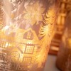 10"H, 8"H and 6"H Sullivans LED Holiday Candle Jar - Set of 3, Gold - 2 of 4