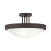 Livex Lighting New Brighton 3 - Light Semi-Flush Mount in  Bronze - 3 of 4