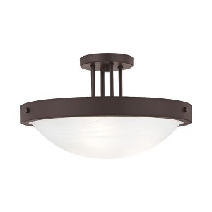 Livex Lighting New Brighton 3 - Light Semi-Flush Mount in  Bronze - 1 of 4