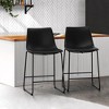Dovelina 29" Modern PU Leather Barstool Counter Stool Set of 2 - 4 of 4