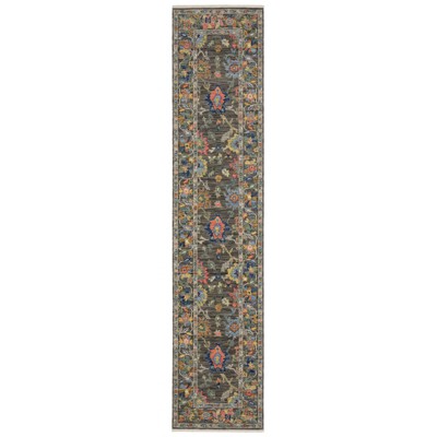 Oriental Weavers Lucca 2889E Grey / Multi Indoor Area Rug - 2'6" x 12'