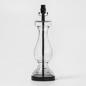 Large Glass Baluster Column Table Lamp (Base only) Clear - Threshold , Size: Lamp Base only