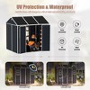 Vynxaria 8x7FT Outdoor Resin Storage Shed with Floor, Two Windows & Pad-Lockable Double Doors, Plastic Shed for Garden/Patio/Yard, Dark Gray - 2 of 4