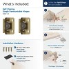 Amerock Single Demountable Hinges for 1/2" Overlay Cabinet Doors – Set of 2 - 4 of 4