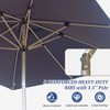 Okak Rectangle Beach Umbrella with Crank Lift and Tilt Function, Outdoor Umbrella with Fading-Resist Cover, Sun Umbrella for Yard - 3 of 4