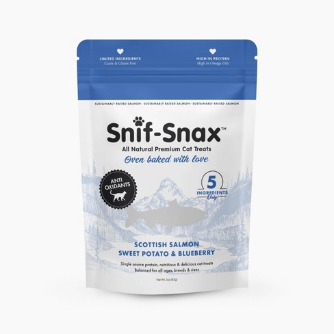 Snif-Snax Anti Oxidant All Natural Salmon, Sweet Potato & Blueberry Cat Treats - 3oz - image 1 of 3