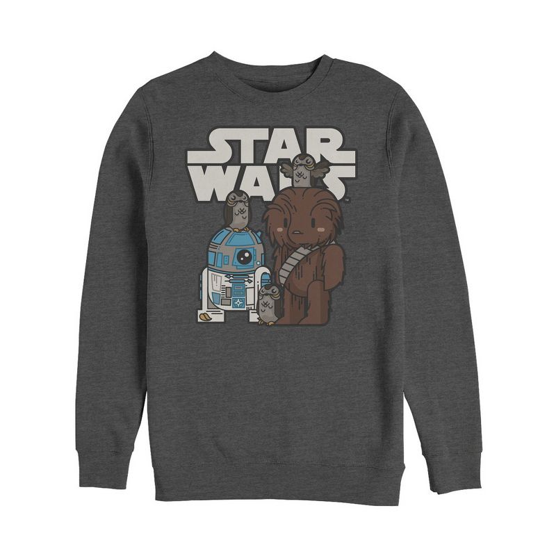 Men's Star Wars The Last Jedi Cartoon Porg Party Sweatshirt, 1 of 4
