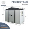 MOEPISY 8ft X 4ft Outdoor Metal Storage Shed With Window And Metal Foundation, White And Black - 4 of 4