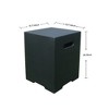 Elementi 15.7" Propane Tank Cover Concrete Hideaway Table for 20 lb Tank – Black - 3 of 4
