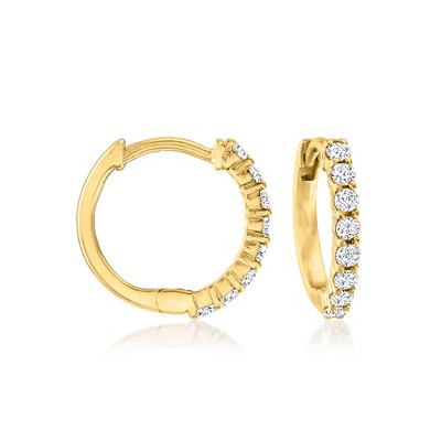 Pure Collection by Ross-Simons 0.25 ct. t.w. Diamond Huggie Hoop Earrings in 14kt Yellow Gold