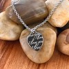 ELYA Women's 'I Love You' Engraved Heart Steel Necklace - 19" - 2 of 3