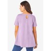 Roaman's Women's Plus Size Ultimate Swing Tee With Keyhole Back - 3 of 4
