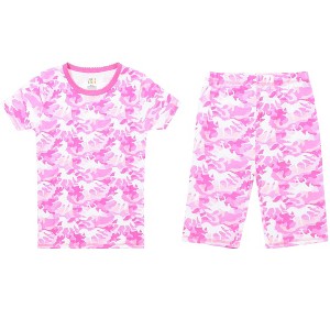 Just Love Pajamas for Girls Snug-Fit Cotton Girls PJ Set Short Sleeve Tee & Shorts - 1 of 3