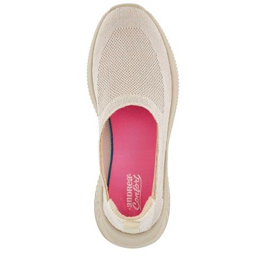 Женские кроссовки Andrea Ultra Comfort Slip on Casual Sneakers 67679, Beige, 8 — фото 4