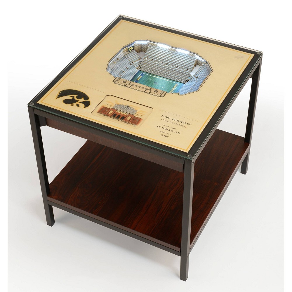 Photos - Coffee Table NCAA Iowa Hawkeyes 25-Layer StadiumViews Lighted End Table