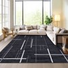 Modern Machine Washable Large Area Rug for Bedroom Minimalist Geometric Carpet Stain Resistant Non Slip Carpet - 3 of 4