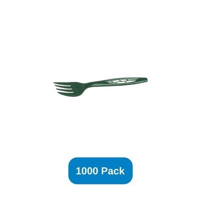 Inno-Pak 6.5" Compostable Fork Bulk Pack Green - Case of 1000