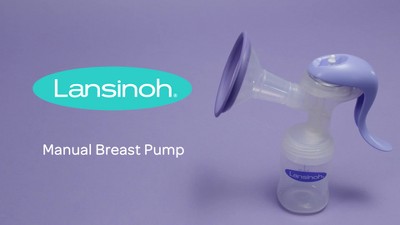 Lansinoh Manual Breast Pump, Hand Pump for Breastfeeding 