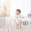 Sweet Jojo Designs Boy Baby Fitted Crib Sheet Football Brown and White - 2 of 4
